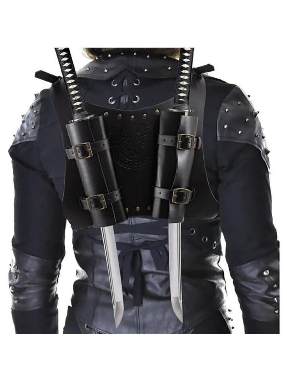Medieval Sword Back Holster Cosplay Sword Belt Frog Adjustable Sword Back Holder